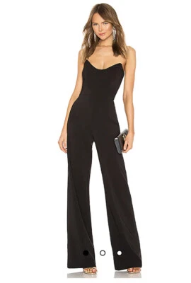 Polo Ralph Lauren Women Black Sleeveless V neck Straight Jumpsuit Pants Size 6 - Изображение 1 из 4