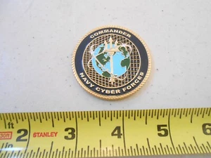 RARE COMMANDER NAVY CYBER FORCES FMC MASTER CHIEF USN MILITARY CHALLENGE COIN - Picture 1 of 5