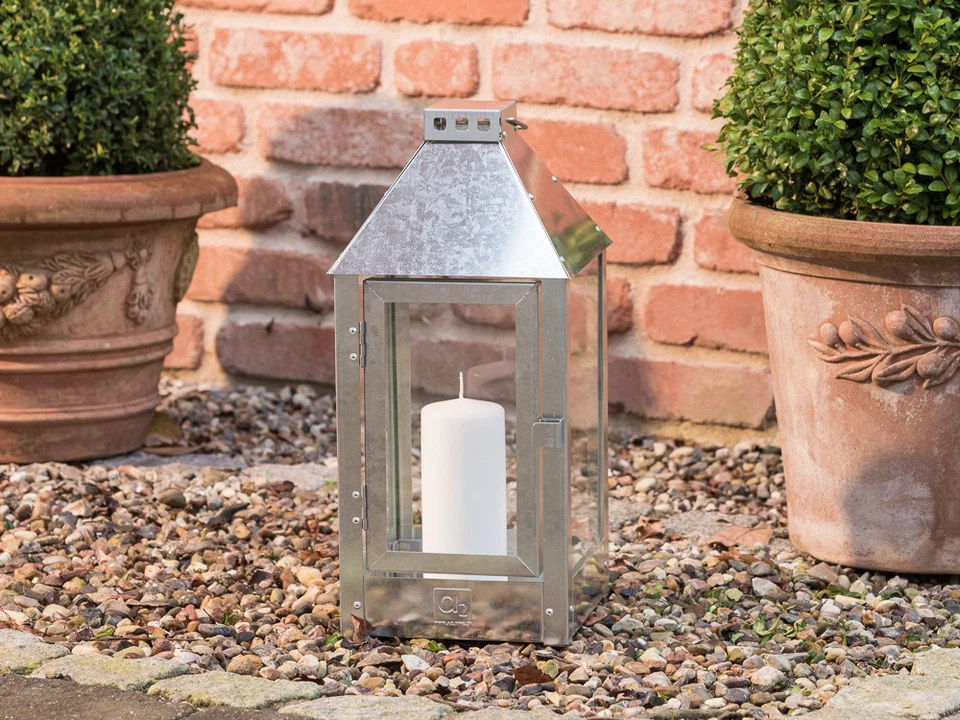 A2 Living all-Weather Lantern Midi Galvanised 42,5 CM Metal Outdoor Weatherproof - Image 1 of 1