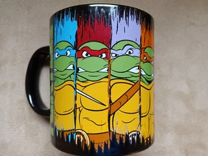 Teenage Mutant Ninja Turtles Black Coffee Mug TMNT 2015 Viacom Clean Free Ship - Picture 1 of 7