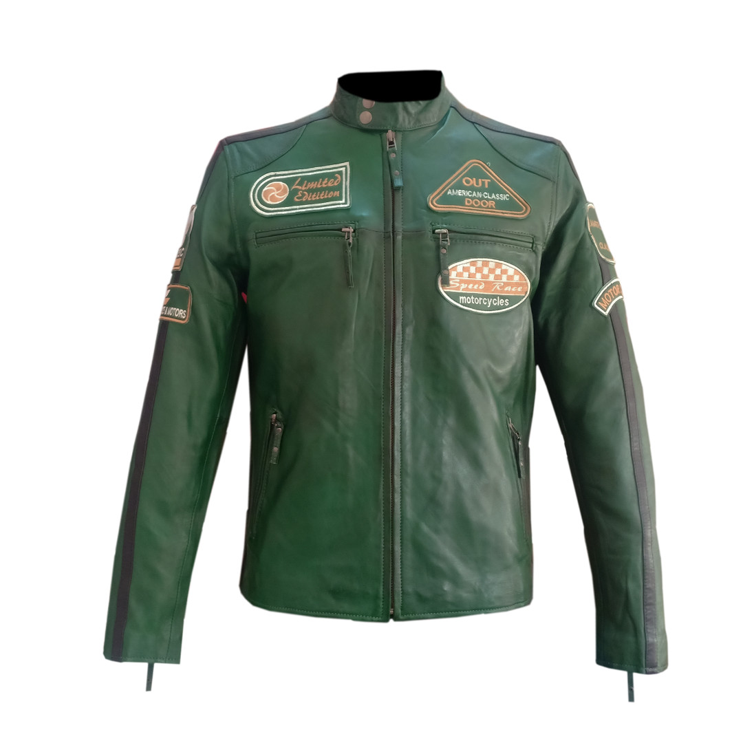 Giacca Moto Pelle Traforata Dainese Stripes D1 Marrone Scuro - Foto 2