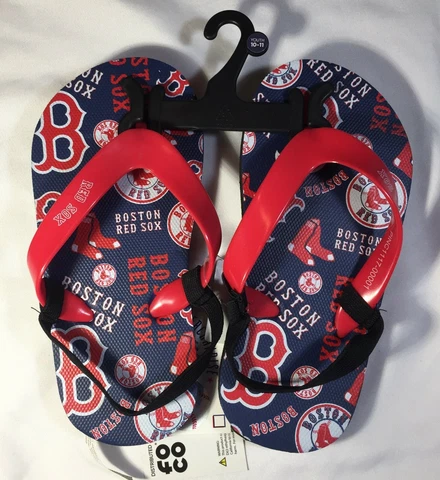 Boston Red Sox Youth Flips Flops Small(5/6), Medium(7/8), Large(9/10), XL(10/11) Cover