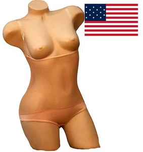 US STOCK! LIGHT TAN SKIN TONE GENUINE BELLY STOCKINGS™ UNDER BUST MIDRIFF COVER - Picture 1 of 3