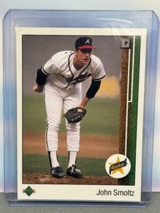 1989 OBERDECK BASEBALL JOHN SMOLTZ STAR ROOKIE #17 RC ATLANTA BRAVES HOF V2 - Bild 1 von 2