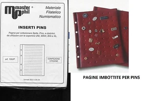 PAGINE IMBOTTITE PER PINS E SPILLE - CONFEZIONE DA TRE. - Foto 1 di 1