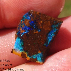 Boulder Opal Rough 12.45 TCW 100% Natural Australian Queensland Gemstone N3645 - Picture 1 of 3