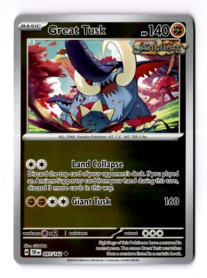 Great Tusk 097/162 Sv05: Temporal Forces Reverse Holo - Image 1 of 3