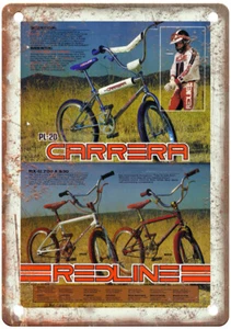Old School BMX 1981 REDLINE Vintage Magazine Ad Reproduction Metal Sign B1312 - Picture 1 of 2