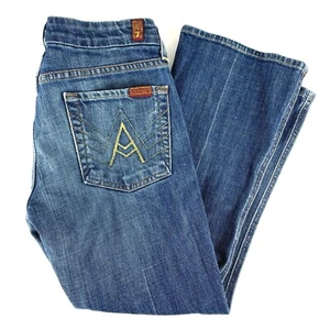 7 For All Mankind Women's Capri A Pocket Stretch Jeans 27 Low Classic Wash - Picture 1 of 7
