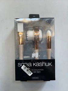 Sonia Kashuk Skincare Collection Makeup Brush Set Rose Gold Tone 3 Piece Set - Bild 1 von 2