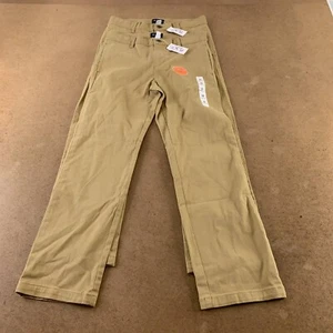 The Children's Place Boys Chino Pants Lot Of 2 Khaki Flax Stretch Zip 10 New - Picture 1 of 5