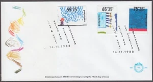 NETHERLANDS Sc #B641-3 FDC 100th ANN of the ROYAL DUTCH SWIMMING FEDERATION - Picture 1 of 1