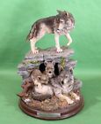 WOLVES Figurine AUTUMN TRANQUILITY Protectors of the Nest Series  MUST SEE!