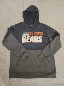 NIKE NFL Chicago Bears Hoodie LARGE Onfield Apparel Pullover Sweater Dri Fit - Bild 1 von 12