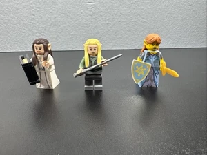 3 Mini Figures Lego LOTR Arwen Legolas Elf Maiden - Picture 1 of 3