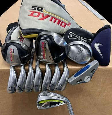 NIKE Dymo DRIVER 3-Wood + Slingshot Hybrid 4D Irons 4-9-P-A + Putter R-FLEX Read - Image 1 of 4