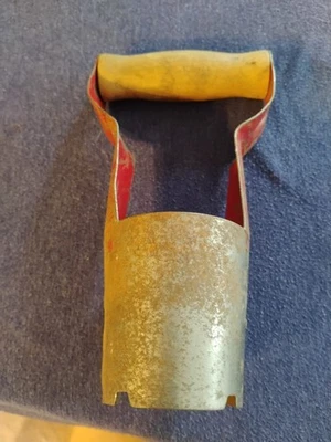 Primitivo Vintage 8 Pulgadas Flor Bombilla Agujero Excavadora Maceta Herramienta de Jardín Mango de Madera Foto 1 de 4