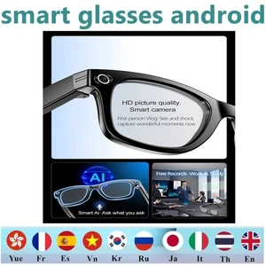 Expert use AI smart glasses with camera and bluetooth and translation and video - Picture 1 of 23