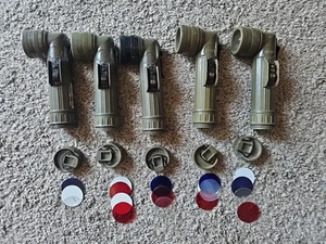 Bulk Lot U.S. Army Fulton MX-991/U Flashlight Green *Lot Of 5* Surplus Lot (B6) - Picture 1 of 9