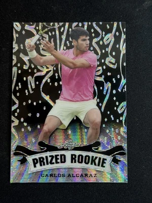 Carlos Alcaraz 2023 Leaf Prized Rookie Metal Black /7 RC Spain - Image 1 of 2