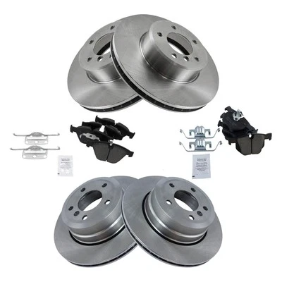 TRQ BKA11621 Disc Brake Kit For BMW 528i xDrive 2009-2010 Front Rear 34112283865 Foto 1 de 4