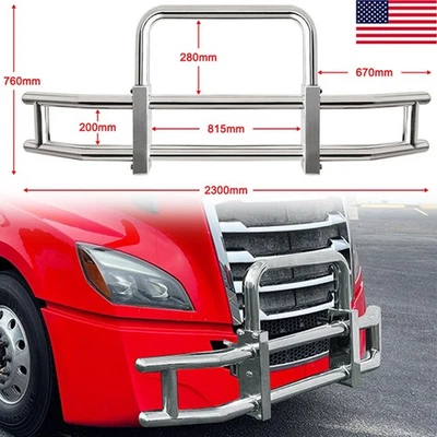 Front Bumper w/Bracket For Freightliner Cascadia 08-17 Truck Protection Deer Set Foto 1 de 4
