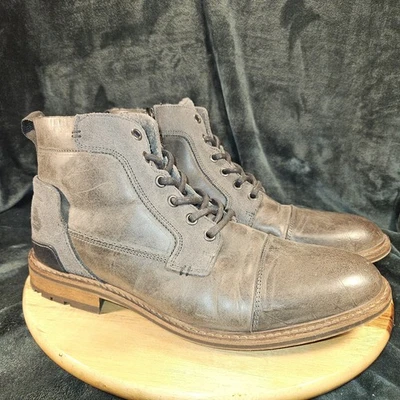 Botas de cuero Bull Boxer forro Sherpa para hombre talla 8 cremallera lateral hechas a mano Portugal Foto 1 de 4