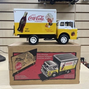 ERTL Coca Cola Coke Ford 1958 Delivery Truck Yellow White Die Cast 1:25 READ - Picture 1 of 24