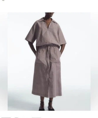 Falda midi con cordón a rayas COS para mujer 12 Foto 1 de 4