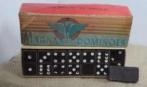 Juego vintage de dominó magna en caja original hecho en USA - Imagen 1 de 7
