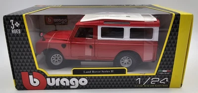 Bburago Land Rover Serie II Rojo Diecast Escala 1:24 Modelo 22063R Foto 1 de 4