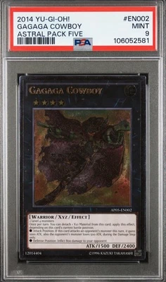 Yugioh Gagaga Cowboy Ultimate Rare Astral Pack PSA 9 - Image 1 of 2