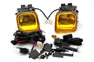 For 96-98 Honda Civic EK 2/3/4 door  Yellow Glass Fog Light Kit Square Switch - Picture 1 of 1