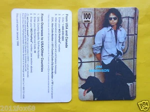 cartes telephone 1998 phone cards 100 units the doors jim morrison telefonkarten - Picture 1 of 1
