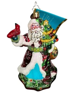 Christopher Radko Shimmering Santa 2006 Christmas Ornament NWT Box Danbury Mint - Picture 1 of 10