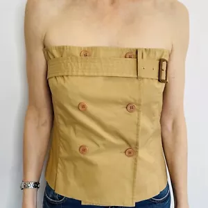 Tigerlily Size M (10) Camel Strapless Safari Top Australian Designer Label - Picture 1 of 10