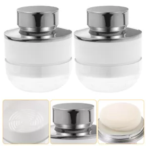 2 Pcs Empty Powder Box Face Powder Jars Body Powder Case Face Powder Makeup Jar - Picture 1 of 10