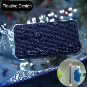.#Spazzola magnetica acquario galleggiante pulitore vetri alghe pesci qua scrubber UK C3D6 - Foto 1 di 12