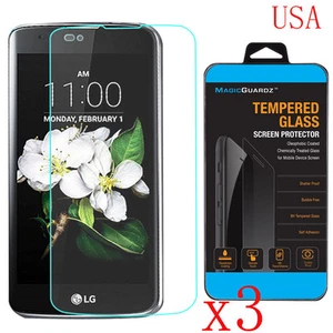 3 x 9H ULTRA CLEAR TEMPER GLASS SCREEN PROTECTOR For LG Tribute 5 K7 USA - Picture 1 of 3