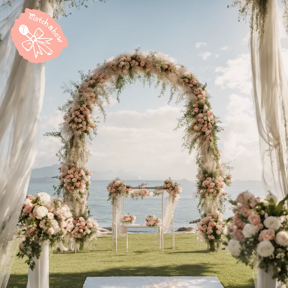 Arco de metal blanco de 7,5 pies para decoración de bodas fiestas - Envío gratuito y rápido Foto 1 de 4