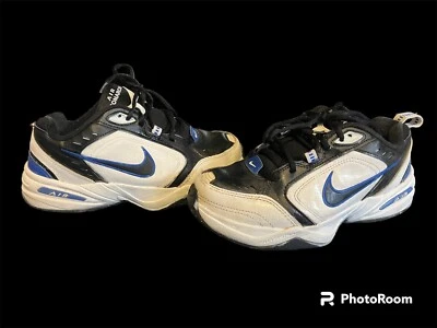 Men's Size 6.5 W Nike Air Monarch IV Black Blue 2021 416355-002 Used No Box - Image 1 of 4