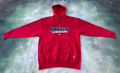 Majestic 2008 MLB Anaheim Angels Men' Pull Over Hoodie Size XL Cover