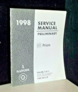 USED 1998 GM S Platform Preliminary Service Manual-Chev-Vol 2 of 3-GMP/98-S-2P - Picture 1 of 12