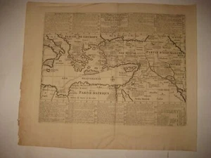 ANTIQUE 1700 TRAVEL ST PAUL COPPERPLATE MAP AFRICA ASIA ITALY CATHOLIC JUDAISM - Picture 1 of 1