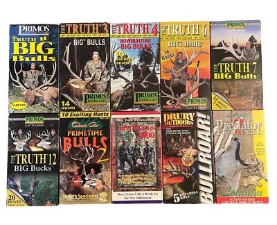 10 Hunting VHS Primos The Truth Big Bulls Elk Bucks Bull Roar Coyote Bobcat - Image 1 of 2
