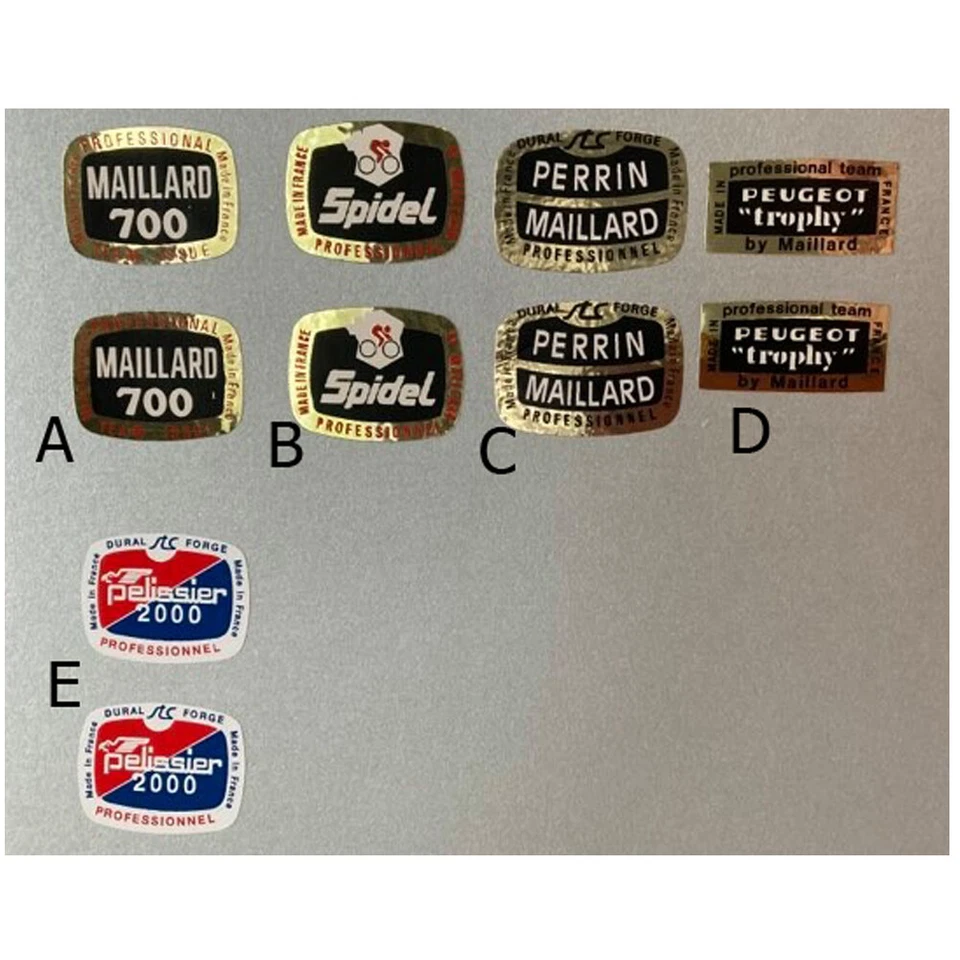 Maillard, Spidel, Peugeot, Pelissier hub decal choices One set for 2 hubs - Image 1 of 1