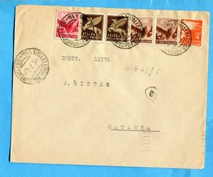 DEMOCR.c.10 + c.80 e £.4 + P.AEREA IMP.c.50 - tariffa 6 LIRE USO BREVE (275138) - Imagen 1 de 2