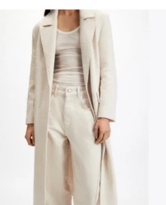 🔖 ZARA Oversized Vanilla/Cream Coat Small - Picture 1 of 7
