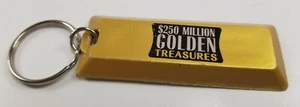 Keychain Lottery $250 Million Golden Treasures Fob Key Ring Advert Plastic A21a - Picture 1 of 3