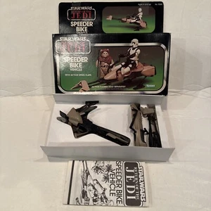 Vintage 1983 Kenner Star Wars ROTJ Speeder Bike w/ Box, insert, Instructions - Picture 1 of 15